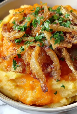 Apple Cider Sweet Potatoes with Crispy Onions