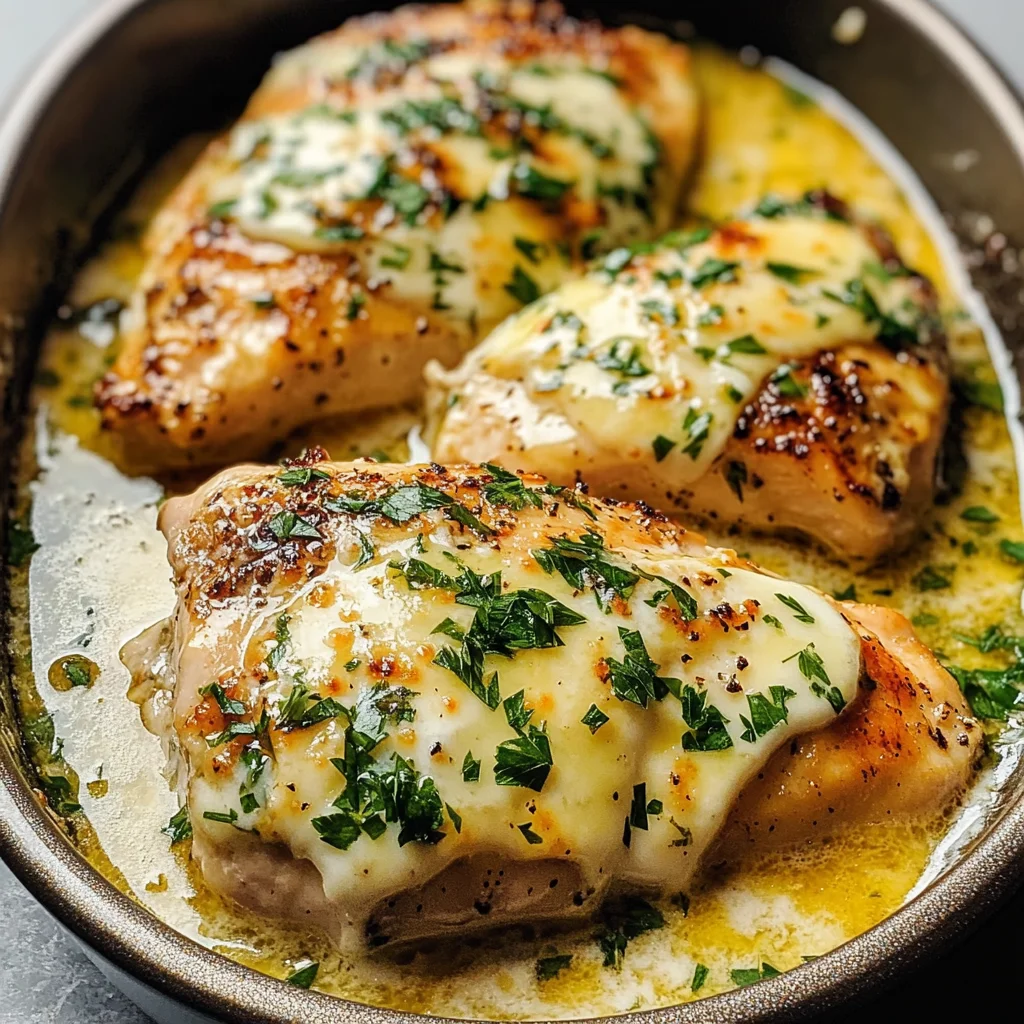 Baked Garlic Butter Chicken with Mozzarella