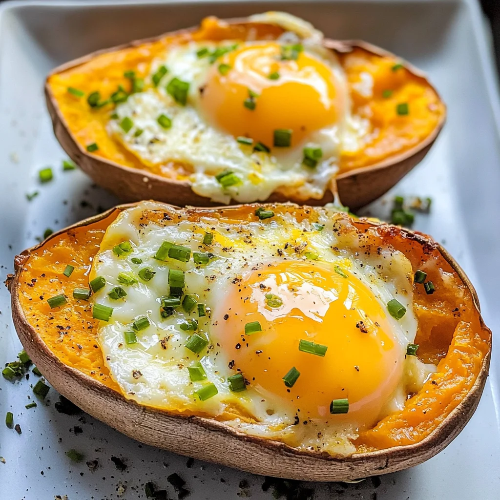 Breakfast Baked Sweet Potatoes