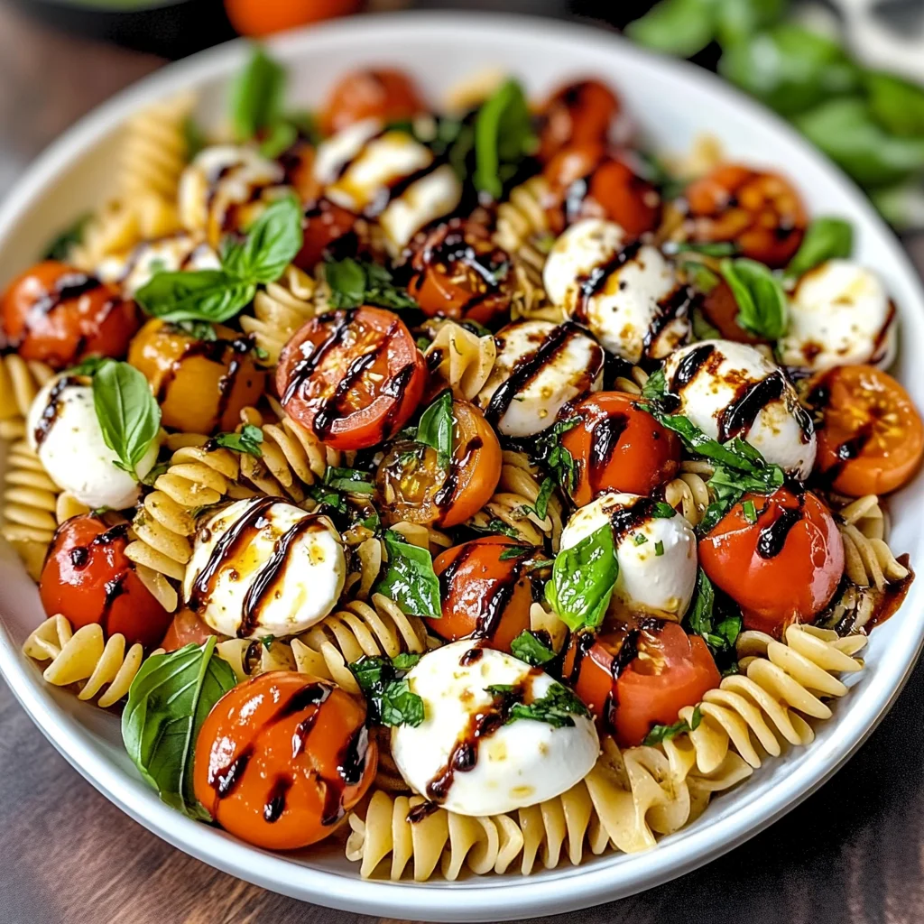 Caprese Pasta Salad with Balsamic Glaze (20-Minutes)