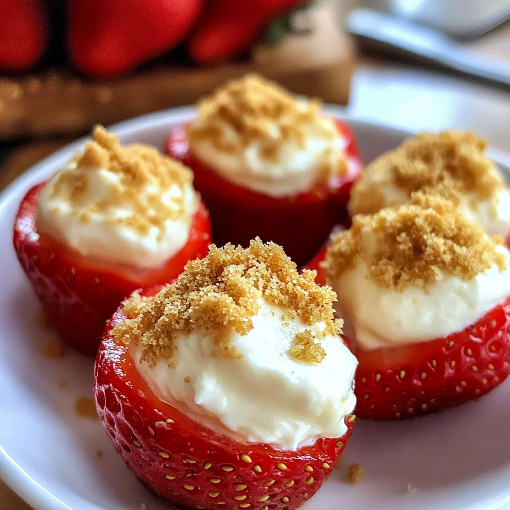 Cheesecake Stuffed Strawberries