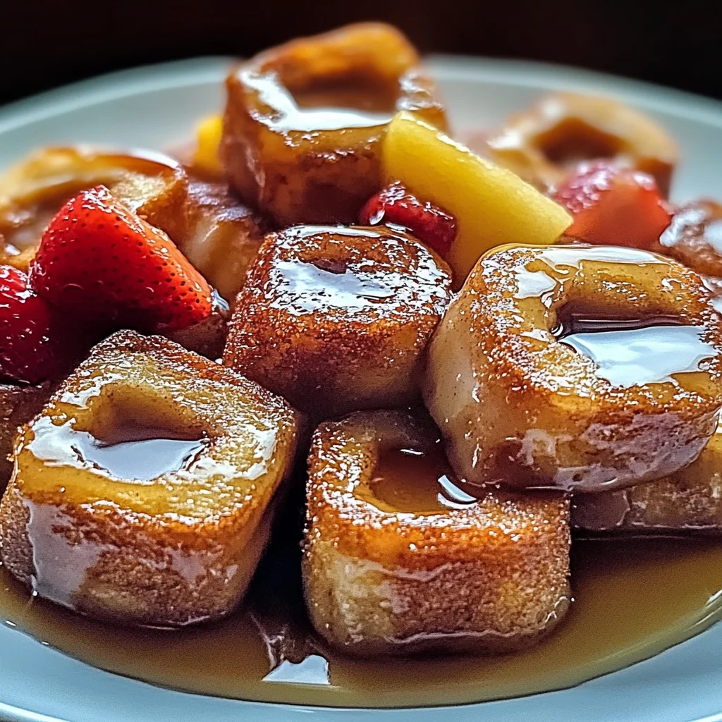 Cinnamon Roll French Toast Bites