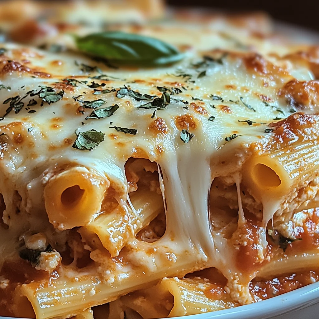 Creamy Cheesy Baked Ziti