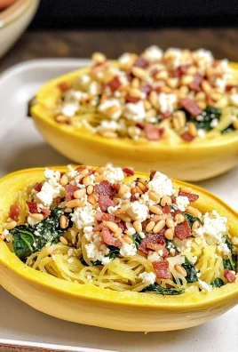 Creamy Garlic Spinach Feta Spaghetti Squash Boats