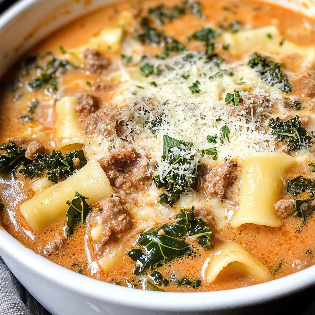 Creamy Keto Lasagna Soup