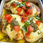 Creamy Pesto Baked Chicken