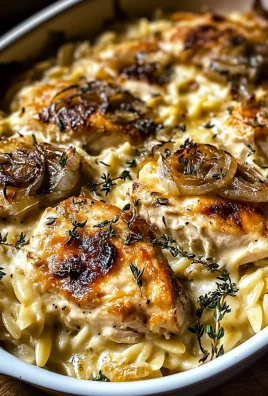 Crockpot Creamy French Onion Chicken and Orzo