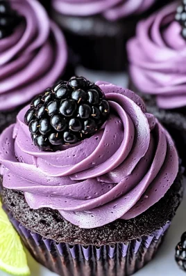 Decadent Dark Chocolate Blackberry Cupcakes with Buttercream Frosting
