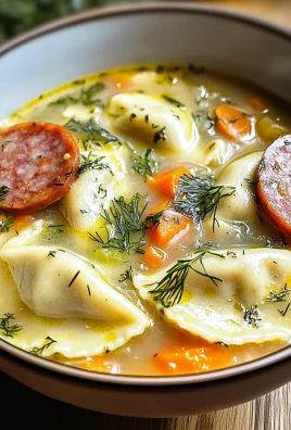 Delicious Pierogi Dill Soup Recipe with Kielbasa and Veggies