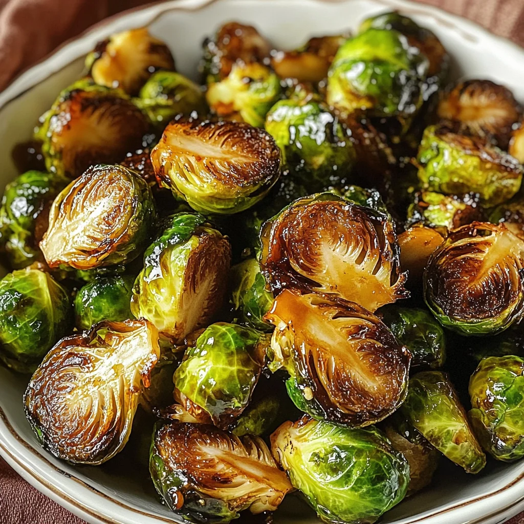 Easy Caramelized Brussels Sprouts with Balsamic Glaze Recipe