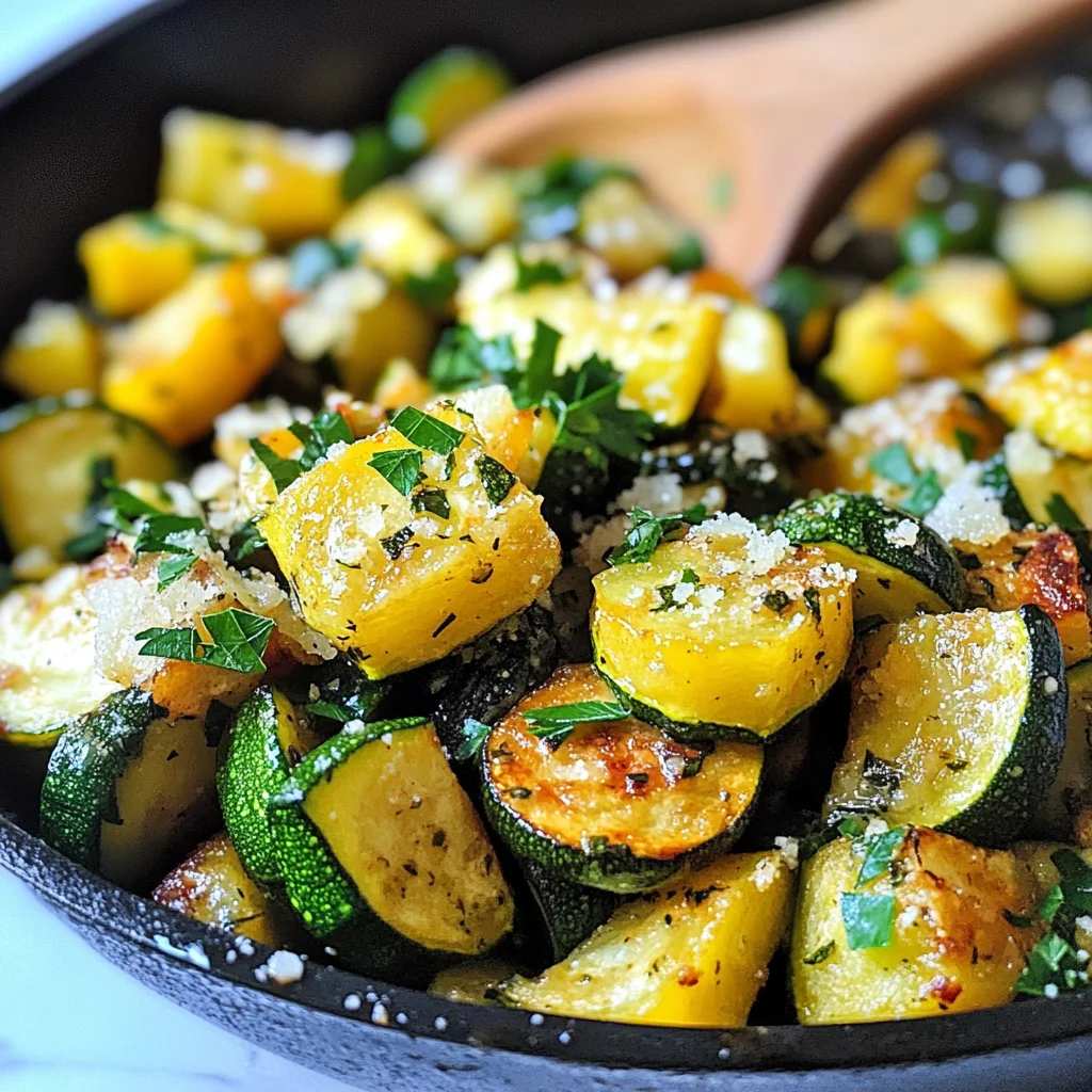 Easy Garlic Butter Low-Carb Zucchini Recipe With Squash