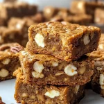 Easy Pumpkin Maple Blondies Recipe with White Chocolate and Pecans