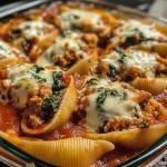 Easy Turkey and Spinach Stuffed Shells