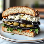Eggplant and Feta Sandwich with Olive Spread