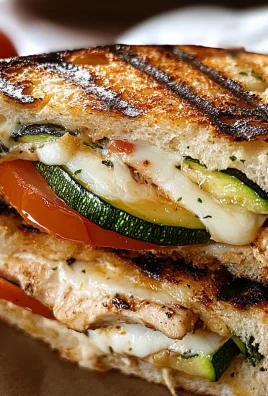 Grilled Chicken Panini with Zucchini, Tomato, and Mozzarella A Perfectly Balanced Delight