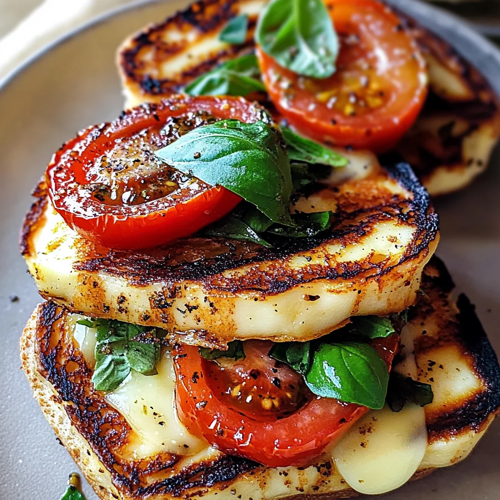 Grilled Halloumi Sandwiches with Tomatoes