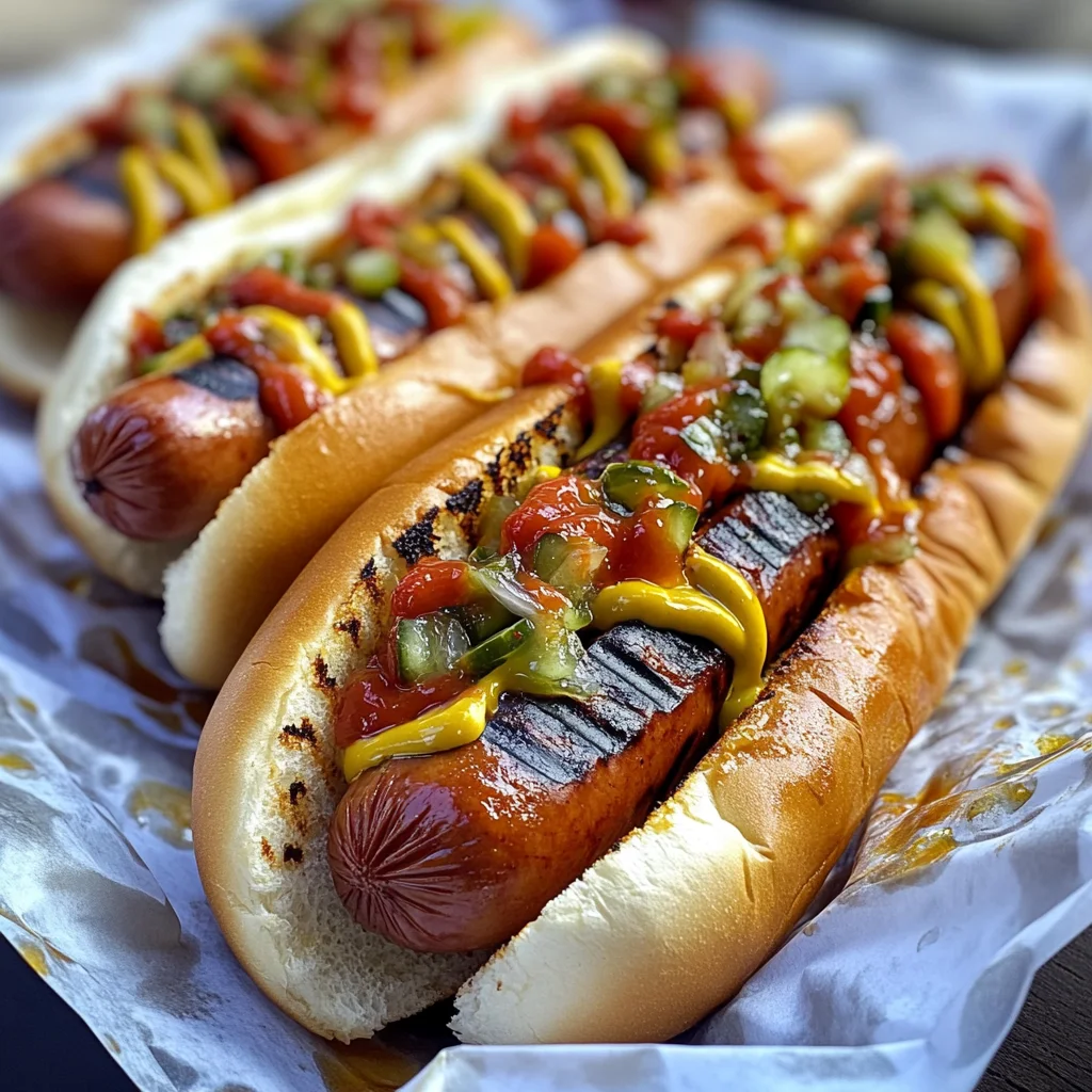 Grilled Hot Dogs for 4th of July