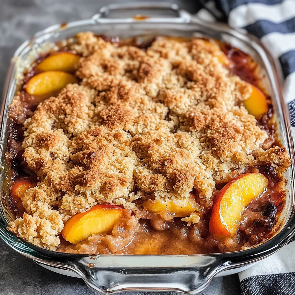 Healthier Peach Cobbler