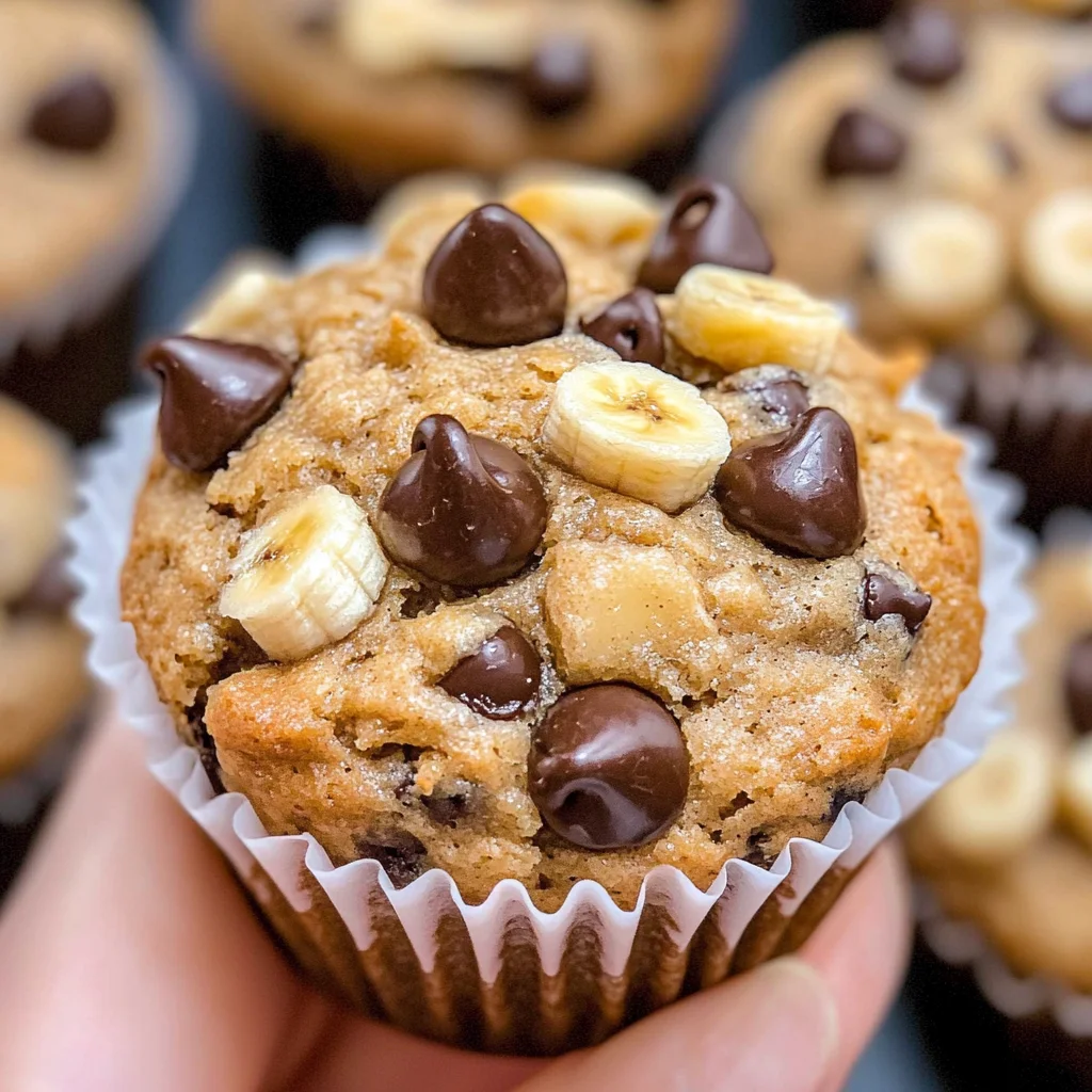 Healthy Peanut Butter Banana Muffins