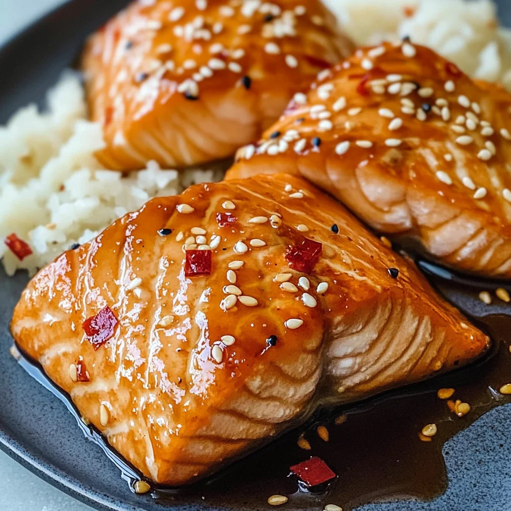 Honey Glazed Air Fryer Salmon Fillets