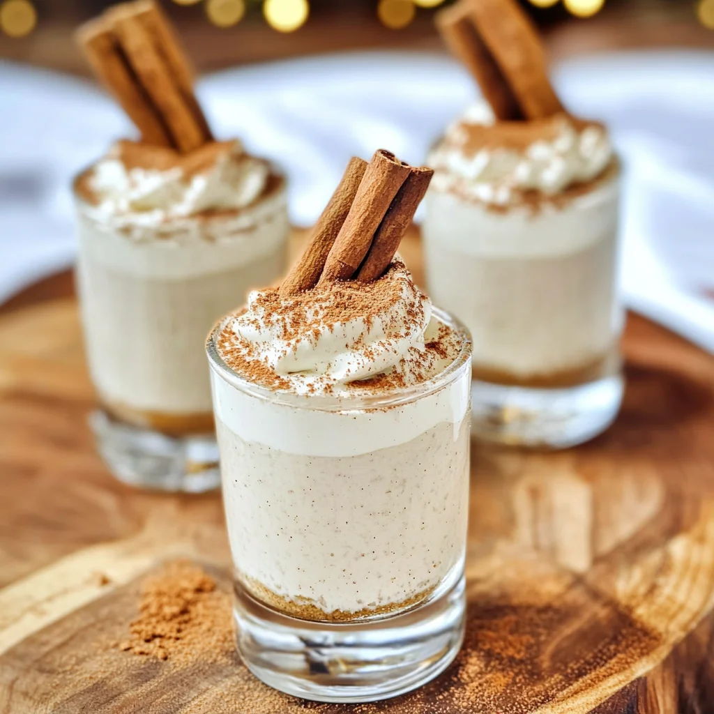 Keto Eggnog Cheesecake Shooters
