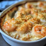 Keto Garlic Shrimp au Gratin
