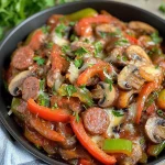 Keto Sausage and Peppers Scallopini