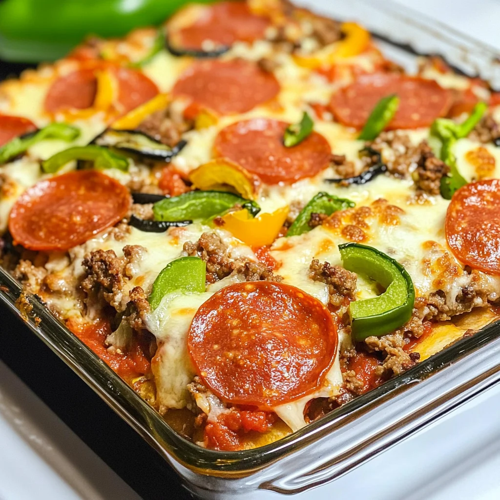 Keto Zucchini Pizza Casserole