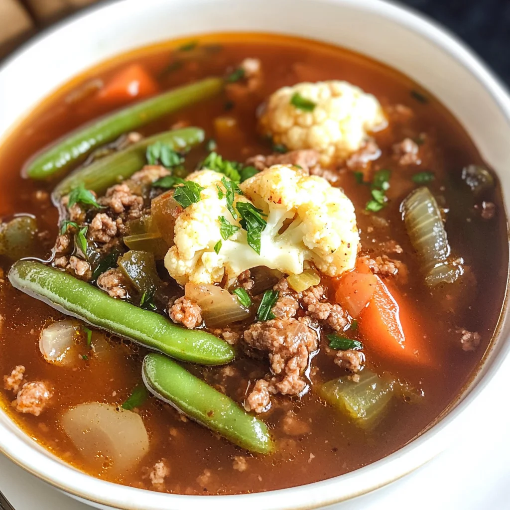 Low-Carb Vegetable Beef Soup