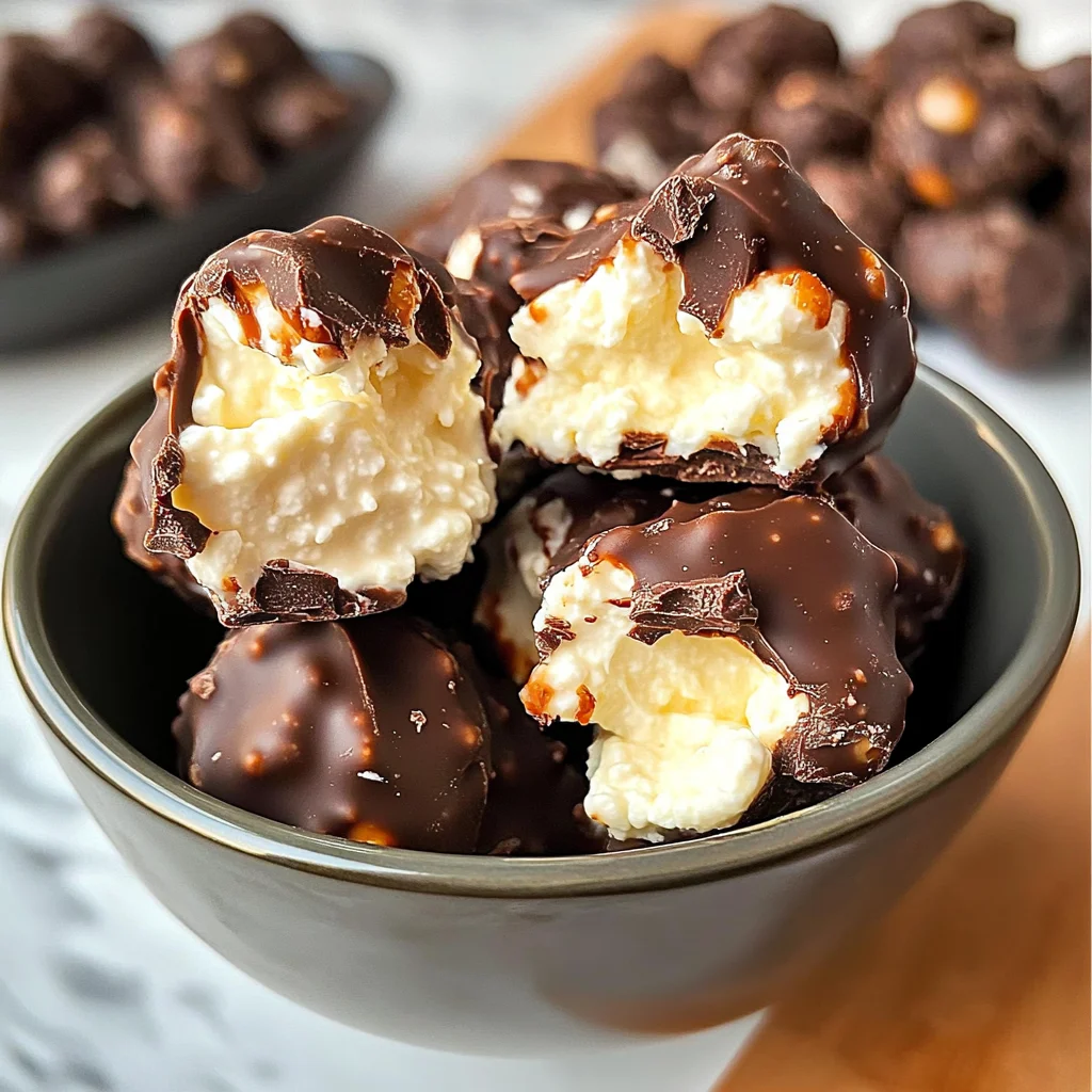 Low Carb Cottage Cheese Chocolate Clusters with Caramel
