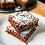 Low Carb Gingerbread Brownies with Powdered Sugar