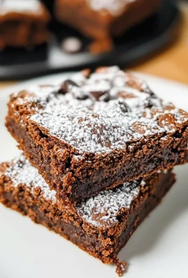 Low Carb Gingerbread Brownies with Powdered Sugar