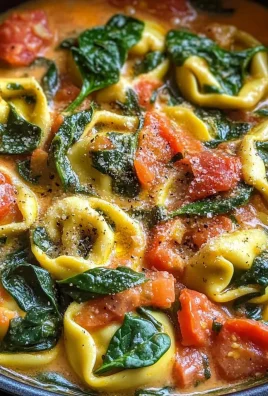 One Pot Creamy Spinach Tomato Tortellini