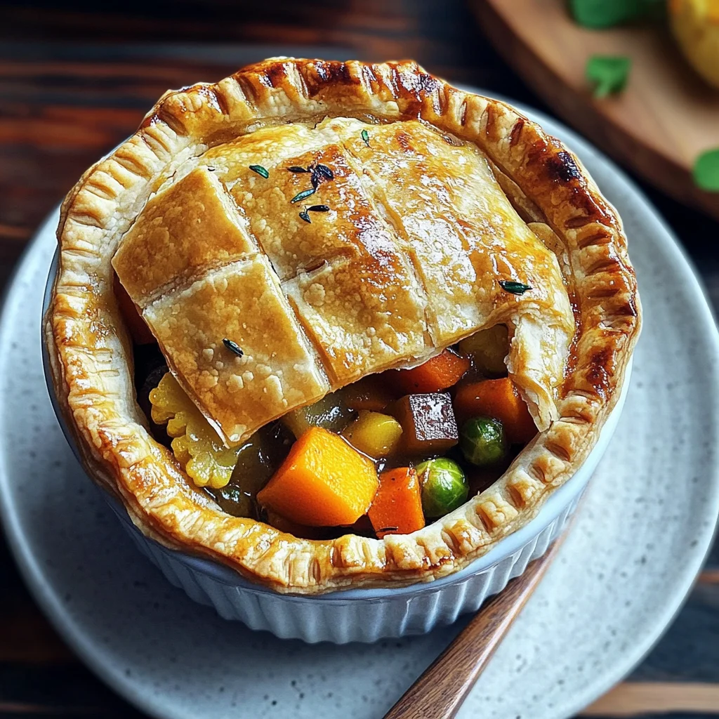 Roasted Autumn Vegetable Pot Pies