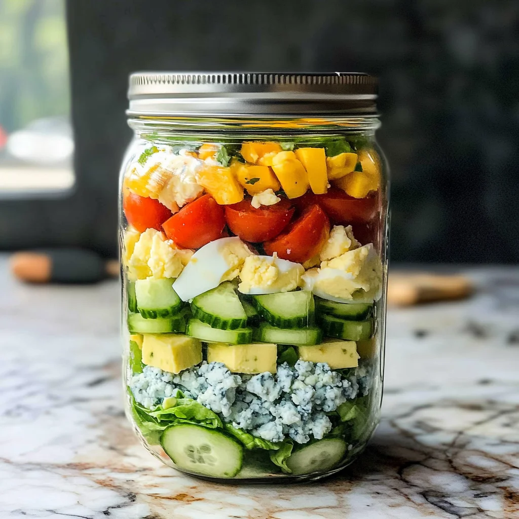 Vegetarian Cobb Salad Jar