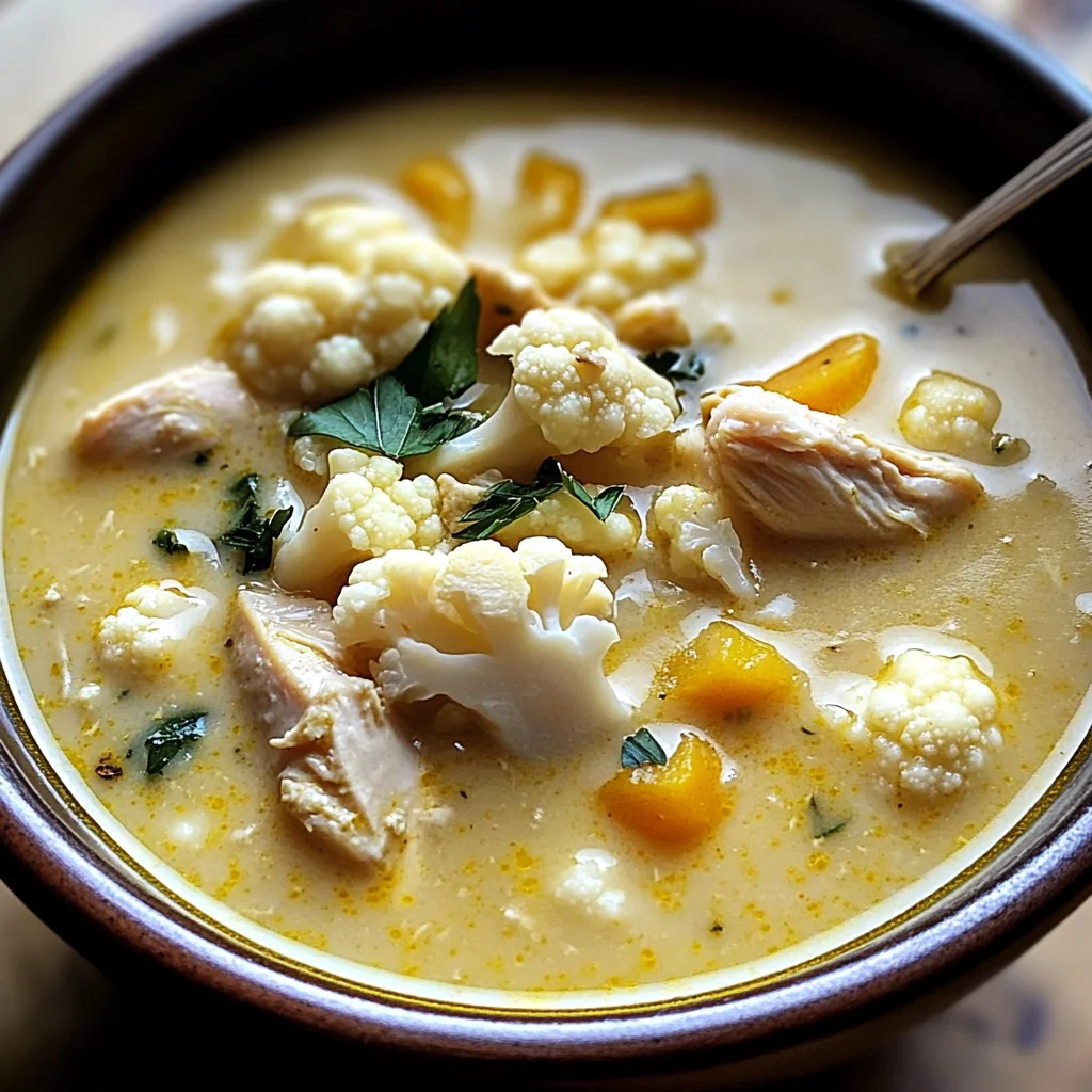 Anti-Inflammatory Cauliflower Chicken Soup