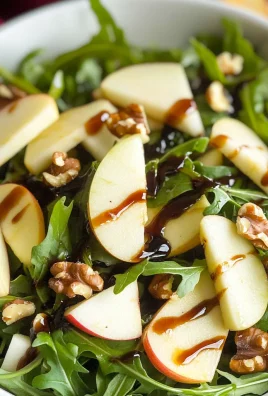 Apple Arugula Salad with Maple Balsamic Dressing