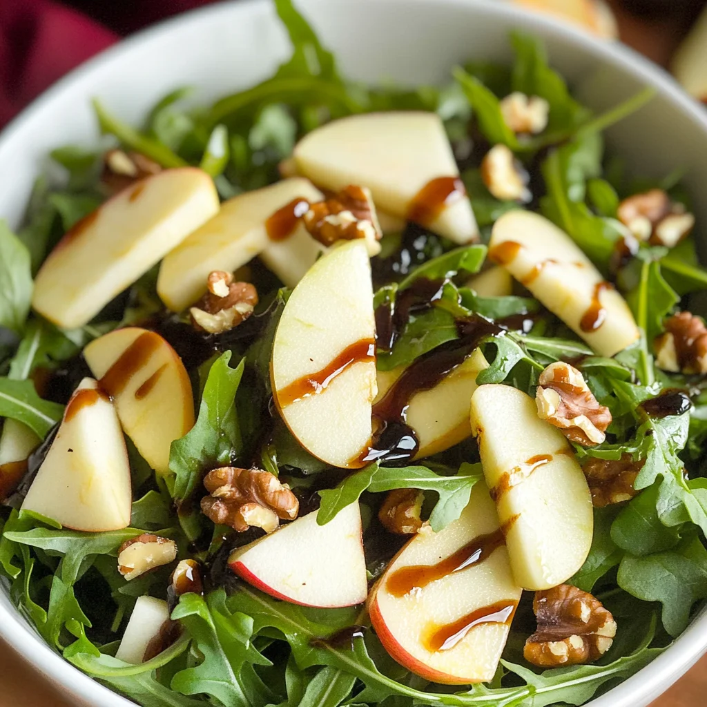 Apple Arugula Salad with Maple Balsamic Dressing