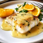 Baked Cod with Orange Buerre Blanc