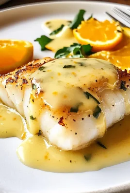 Baked Cod with Orange Buerre Blanc