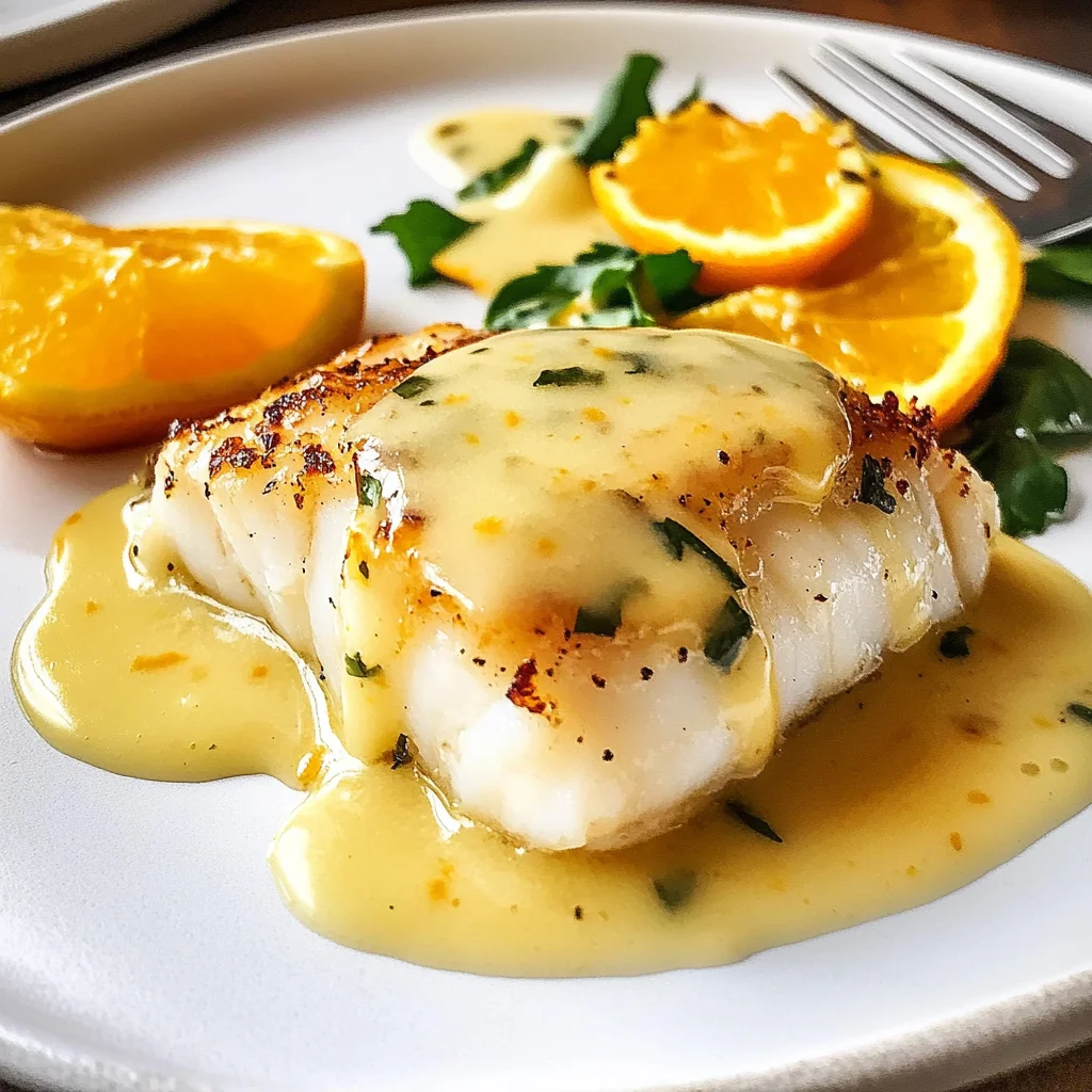 Baked Cod with Orange Buerre Blanc