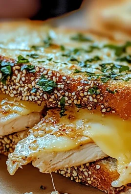 Cheesy Chicken Garlic Bread Sandwich