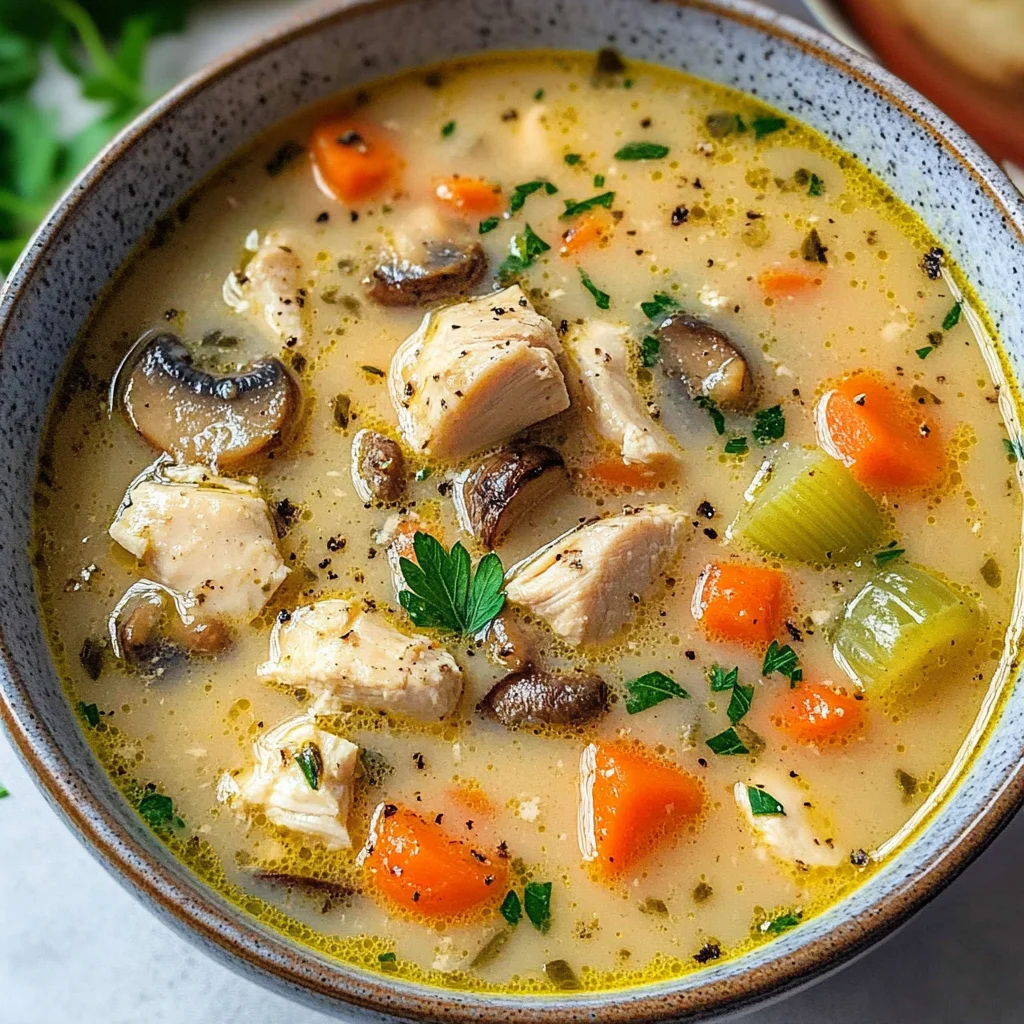 Creamy Chicken Mushroom Soup