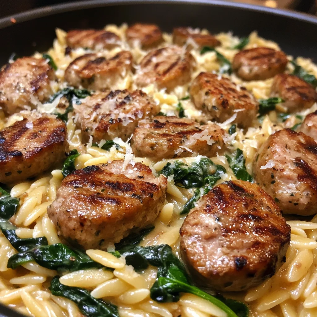 Creamy Chicken Sausage Orzo Recipe image 2