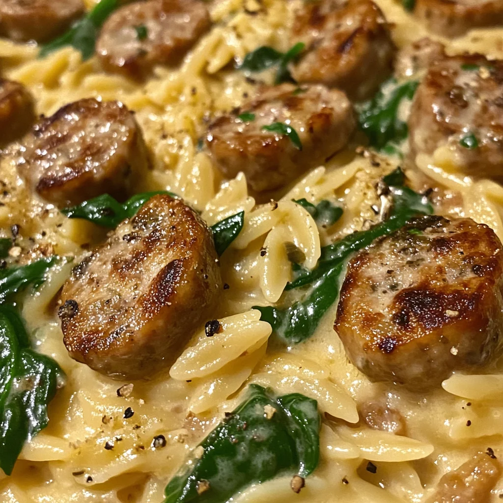 Creamy Chicken Sausage Orzo Recipe image 3