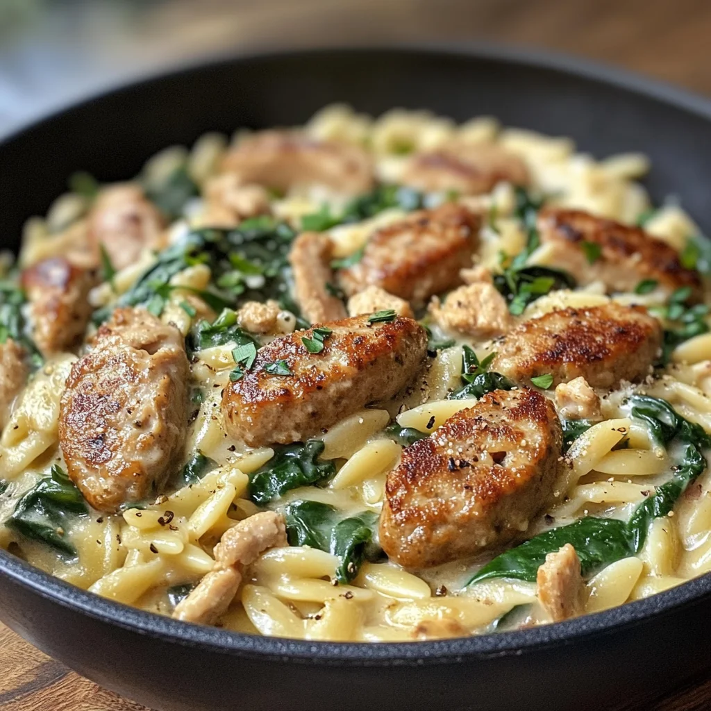 Creamy Chicken Sausage Orzo Recipe image 4