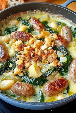 Creamy Leek and Sausage Stew with Butterbeans and Spinach