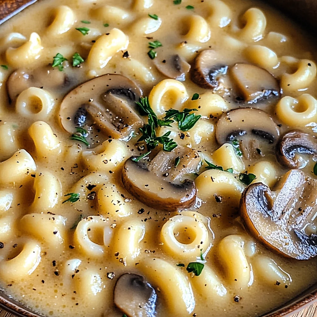 Creamy Mushroom Pasta Soup