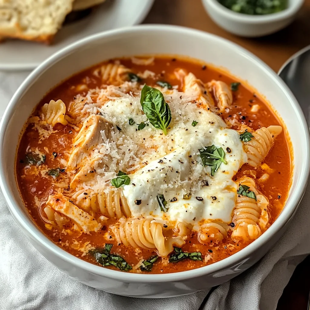 Crockpot Chicken Parmesan Soup