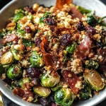 Delicious Baked Brussels Sprout Salad with Crispy Prosciutto and Cranberries
